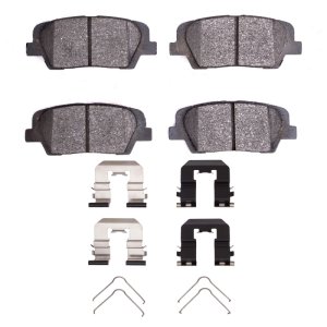 Hyundai Santa Fe XL Brake Pads - Rear - R1 Concepts - R1 Ceramic Pads + Hardware Kit - `10-`19